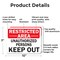 Signmission Restricted Area Unauthorized People Keep Out OSHA ANSI Sign, Aluminum, 10in W x 7in L, 2PK OS-2PACK-MISC-A-710-L-19512 - alternate 5